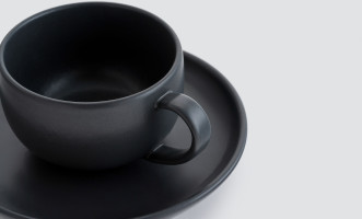 Pacifica Tea Cup and Saucer seed gray 220 ml