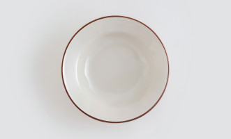 Soup/Pasta Plate Beja White-Red 21,1 cm