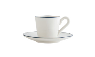 Coffee Cup and Saucer Beja White-Blue 80 ml