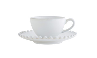 Pearl Coffee Cup and Saucer cloud white 90 ml