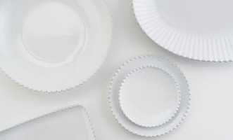 Pearl Charger Plate/Platter cloud white 330 ml