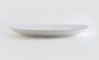 Pearl Oval Platter cloud white 50 cm