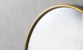 Walker Round Mirror brass finish d58 cm