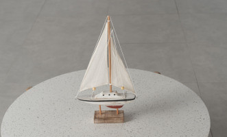Sailboat With Fabric Sail Medium