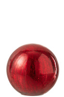 Ball LED Glass Red Large