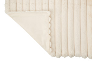 Corduroy Throw Polyes Cream