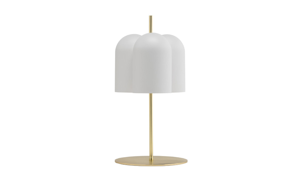 Oket Table Lamp (White / Matt Brass)