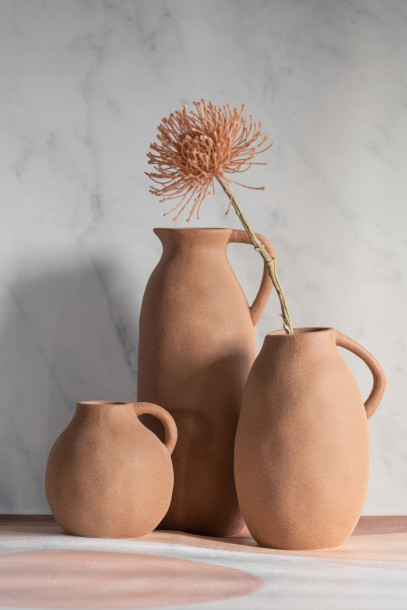 Jug Vase Ceramic Brown L