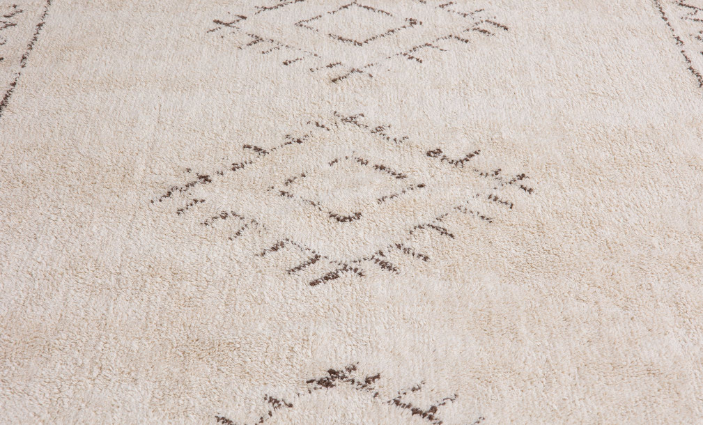 Rune Rug 160x230 cm (brown pattern) with fringe