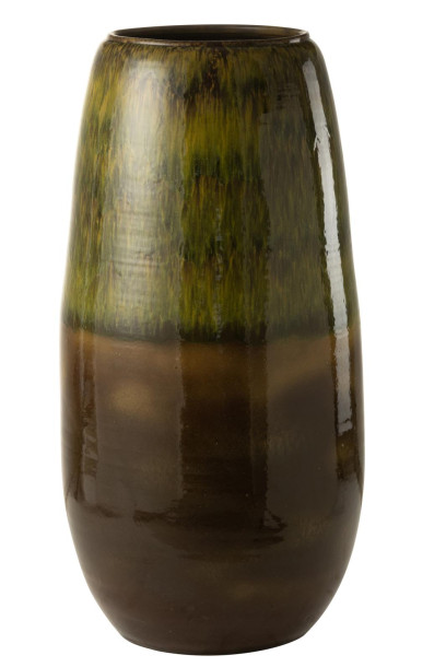 Olive Vase Green L