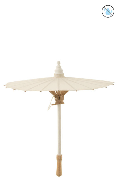 Parasol Cotton/Wood White (48x48x57cm)