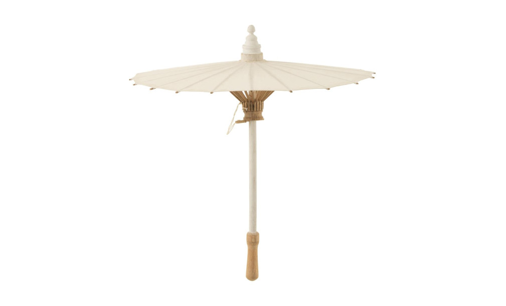 Parasol Cotton/Wood White (48x48x57cm)