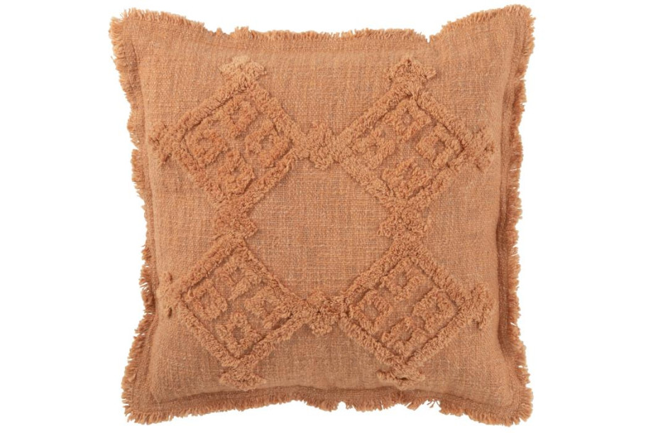 Fringes Coral Cushion