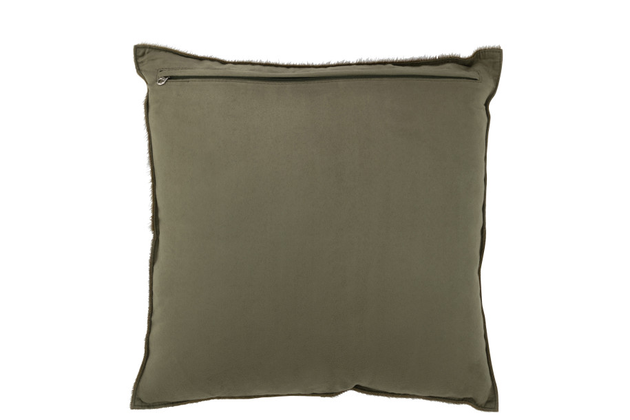 Cowhair Cushion Olive