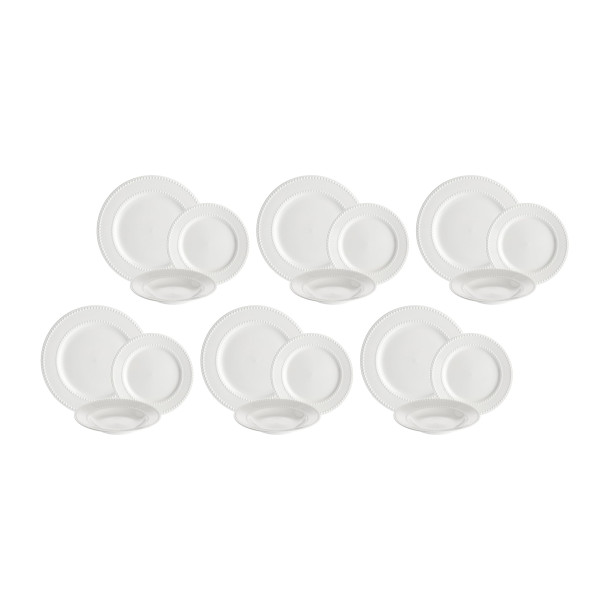 Collina Table Set 18 Pcs (dinner plate, salad plate, soup plate x 6 person)