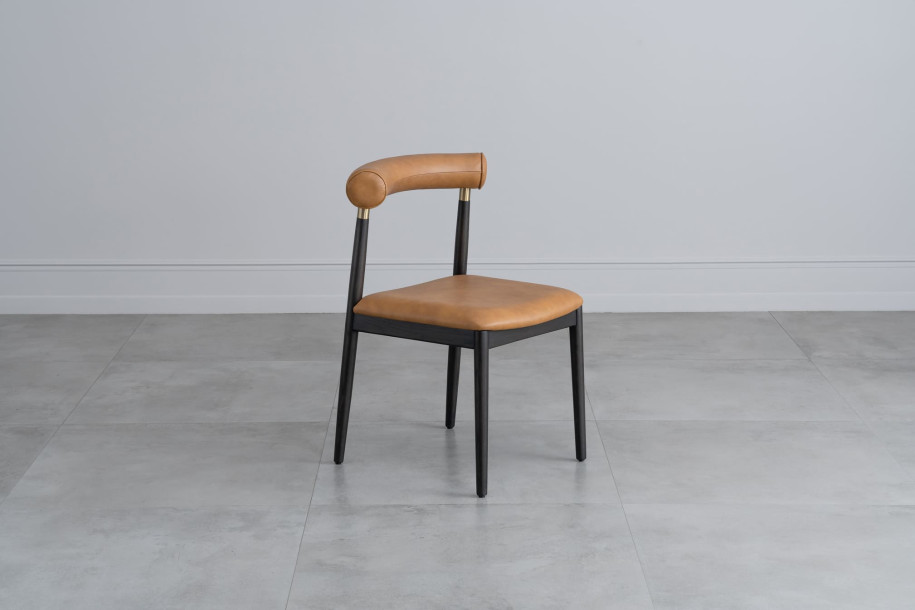 Naomi Dining Chair Dark oak / Leather