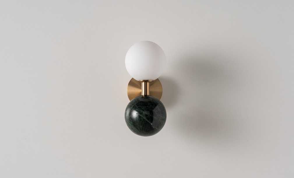 Dalt Wall Lamp Green Marble