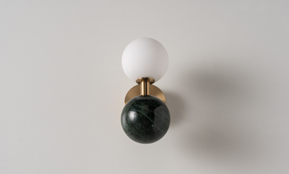 Dalt Wall Lamp Green Marble