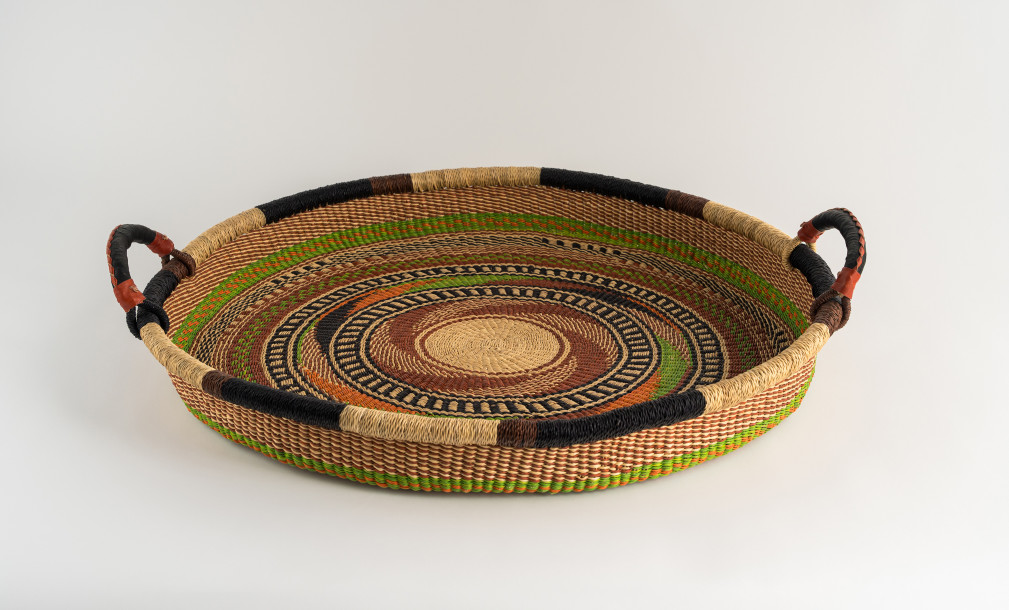 Large Woven Tray Ghana Kiwi