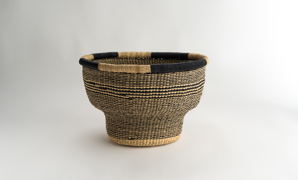 Basket Medium Drum Black And Beige