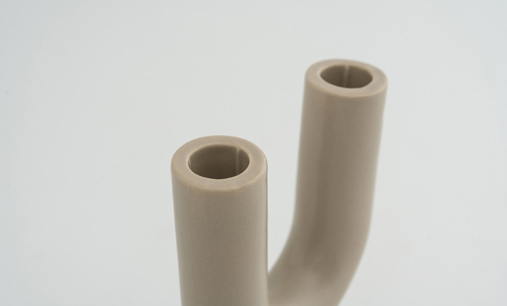 Beige Organic Candleholder