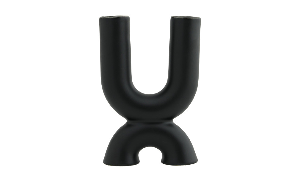 Black Organic Candleholder