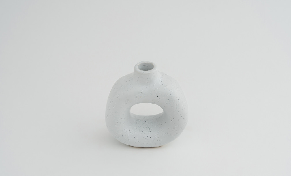 White Donat Candleholder