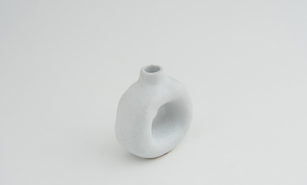 White Donat Candleholder