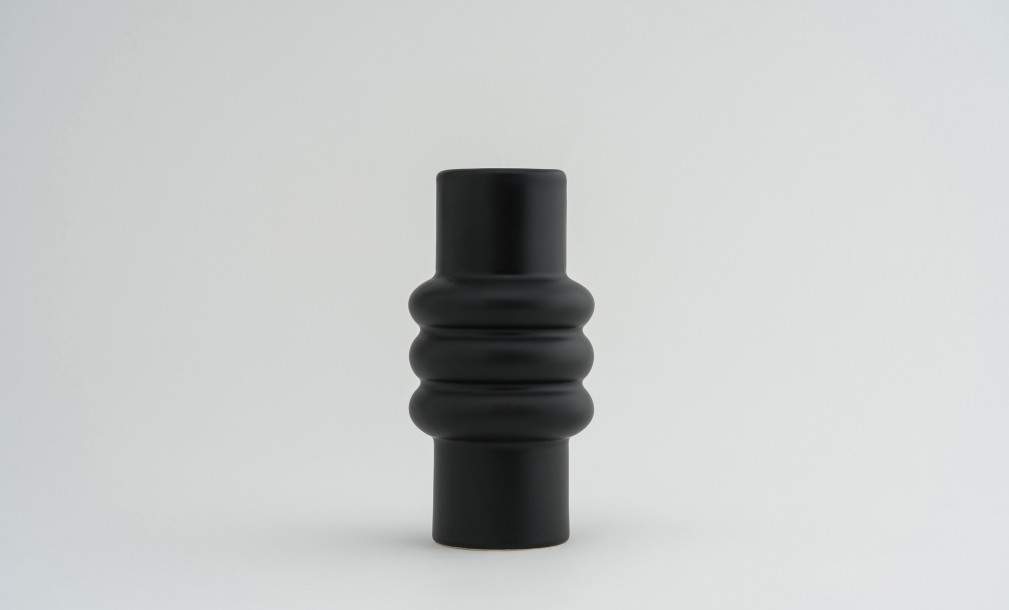 Black Bamboo Vase H20 cm