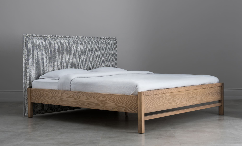 Rene Upholstered Headboard Bed 200x200 cm