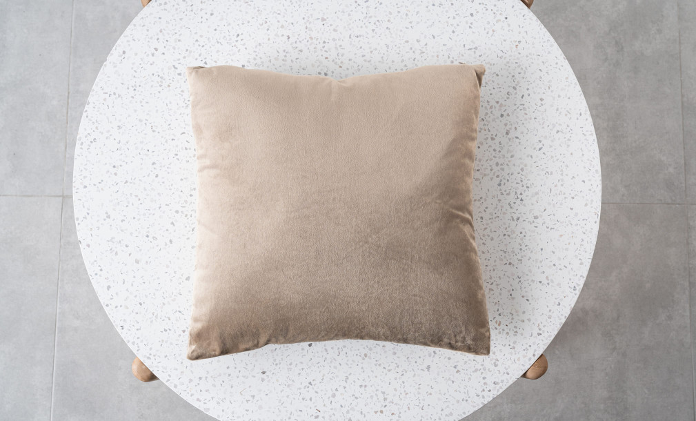 Cushion Square Velvet Beige