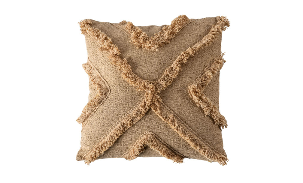 Cross Cushion Beige