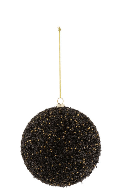 Christmas Bauble Black/Gold M (10x10x10cm)