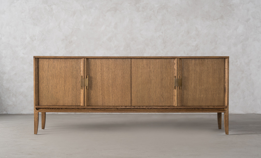 City Media console Honey Oak color