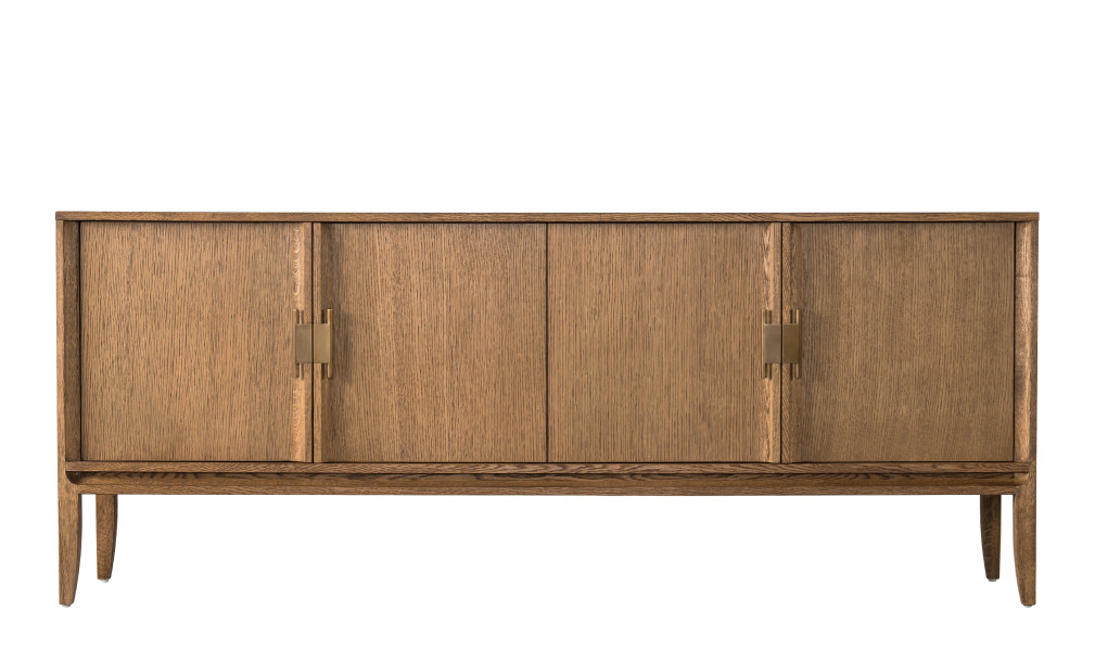 City Media console Honey Oak color