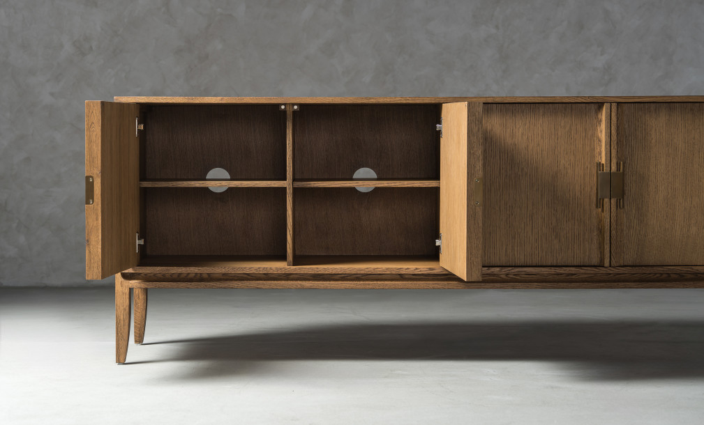 City Media console Honey Oak color