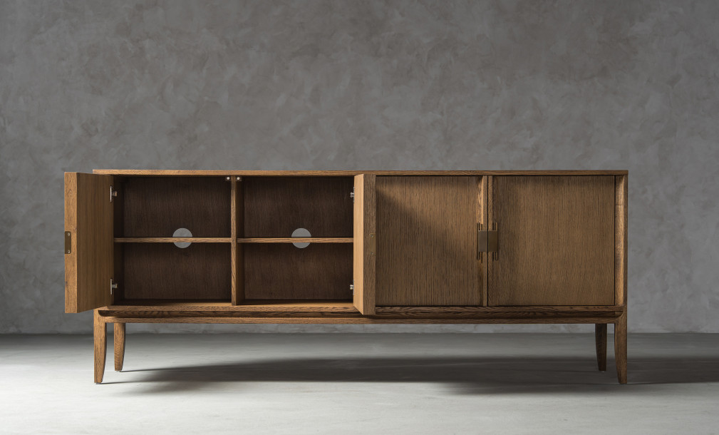 City Media console Honey Oak color