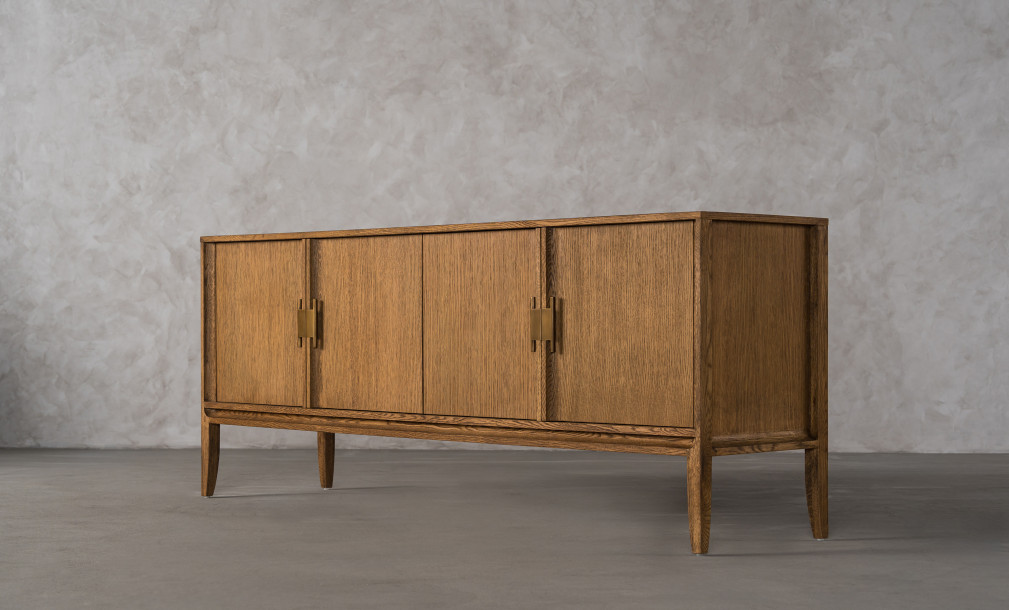 City Media console Honey Oak color