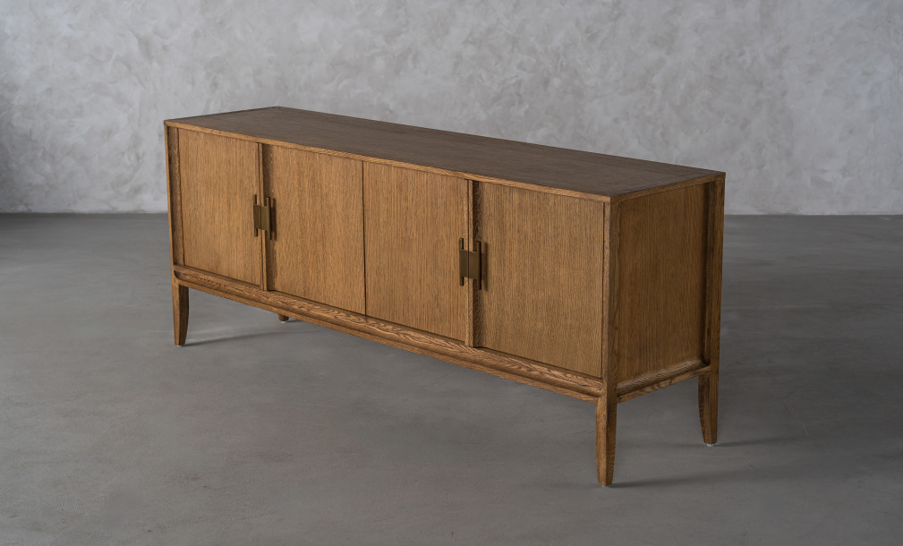 City Media console Honey Oak color