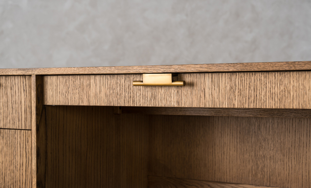 City Compact desk Honey Oak color