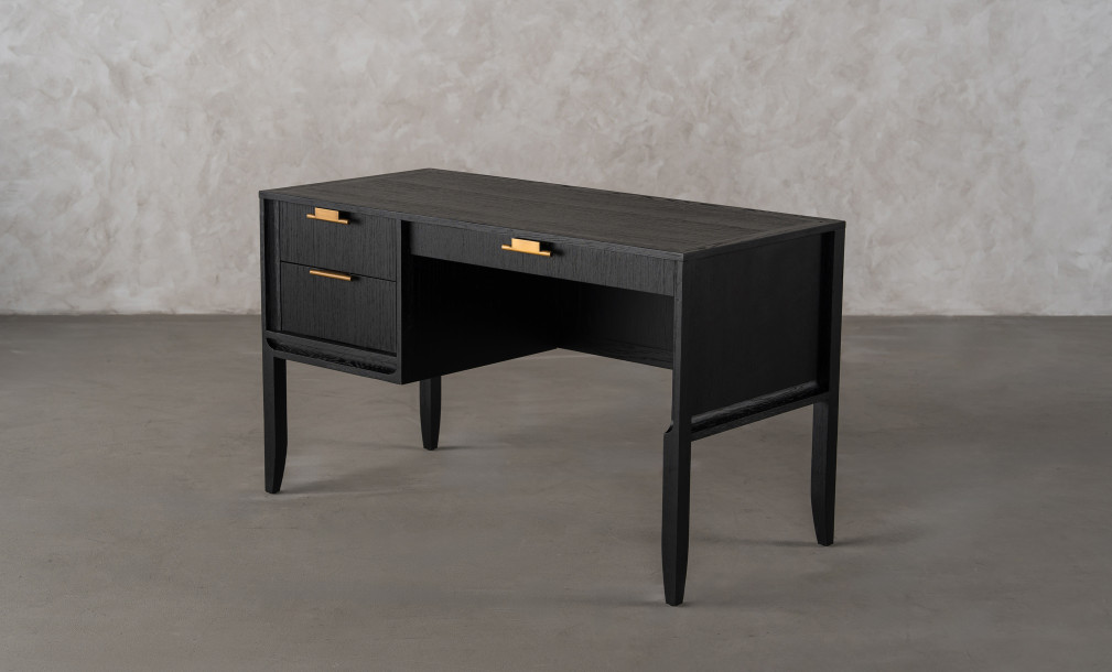 City Compact desk Black Oak color