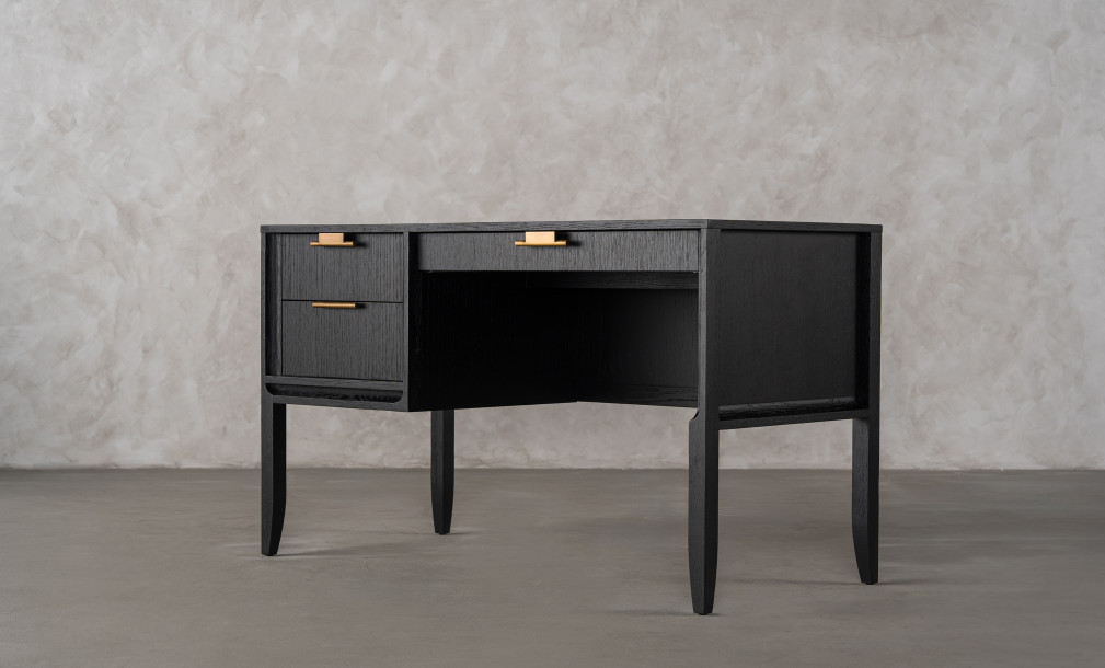 City Compact desk Black Oak color