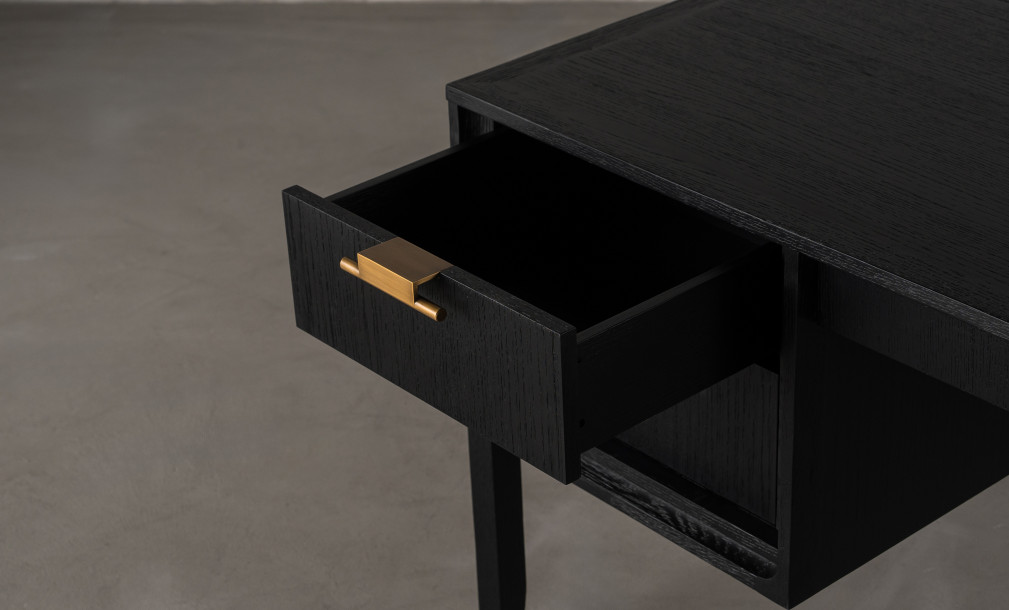 City Compact desk Black Oak color