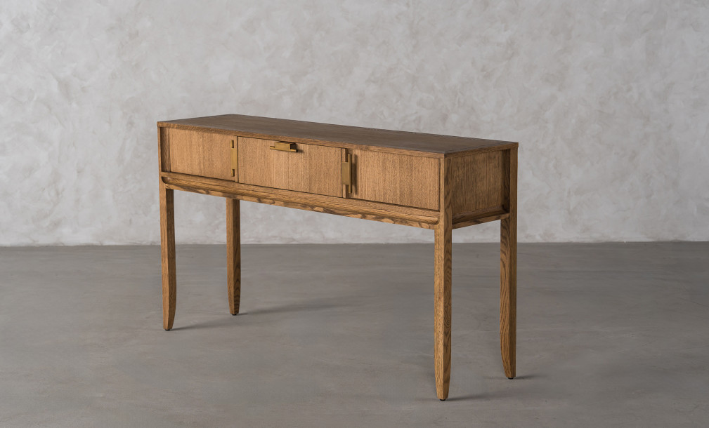 City Console table Honey Oak color