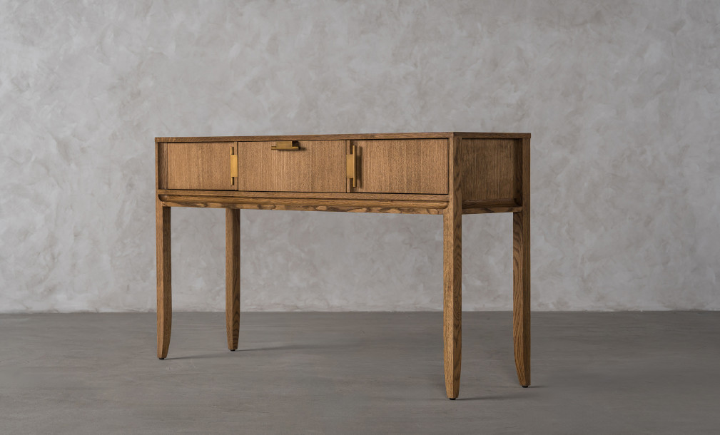 City Console table Honey Oak color