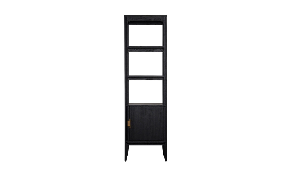 City Single vitrine right door Black Oak color