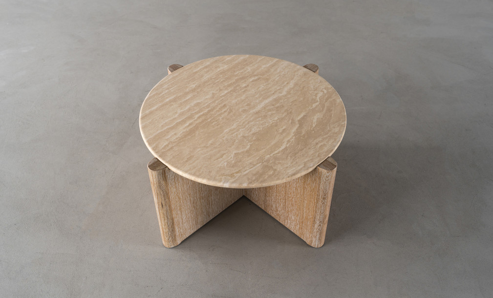 Pebble Coffee Table L (Stone top)