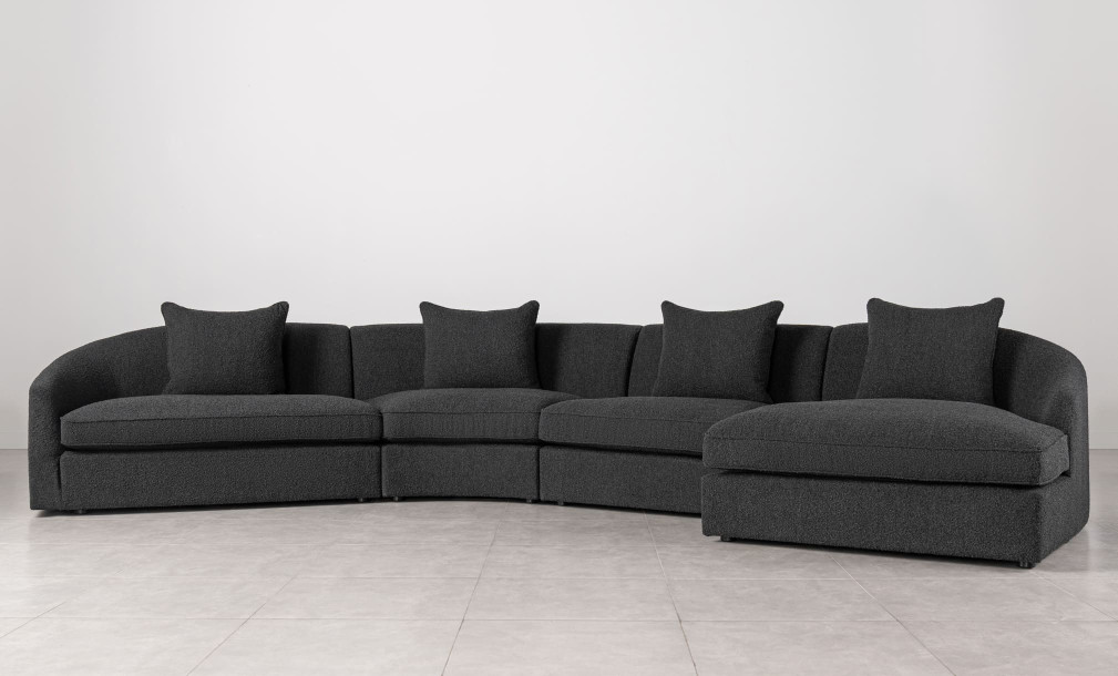 Jenner Curved Sofa (Fabric MS248-15)