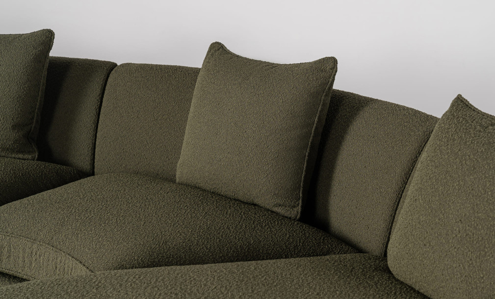 Jenner Curved Sofa (Fabric Copengagen 502)