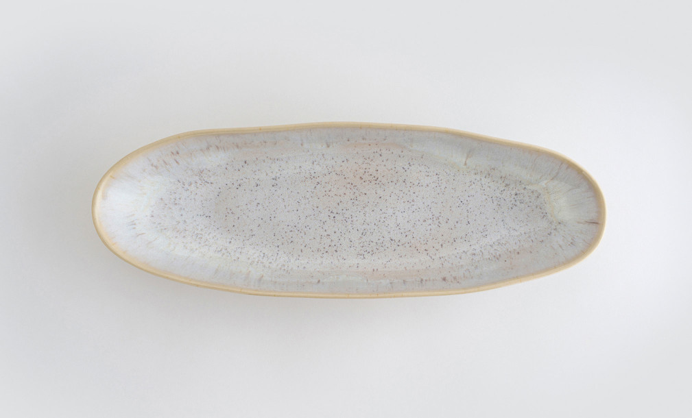 Eivissa Oval Platter sand beige 33 cm